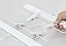 TOPIA HANGER All White Wooden Pants Hangers, Wood Skirt Hangers with Clips, Deluxe Hanger with 360° Swivel Anti-Rust Flat Hook, Smooth Finish Wood for Slacks Trousers Hanger 20 Pack -CT03W