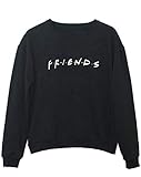 YITAN Friends Women Sweaters Teen Girl Hoodie Black Large