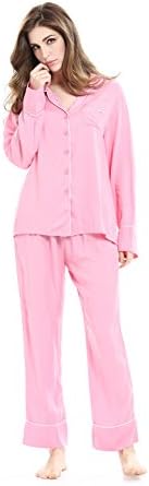 Women Pajamas Sets 2 Piece Long Sleeve Button Down Sleepwear Sleep Suits S-XXL