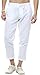 utcoco Men's Classic Drawstring Waist Tapered Flat-Front Linen Capris
