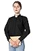 IvyRobes Womens Long Sleeves Clergy Shirt no Tab-collar Black (Necksize 16