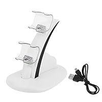 Unitedheart Led Micro USB Dual Dock Charging Charger Stand White for Playstation 4 for Ps 4 Slim Controller with USB Cable Sludge Mud Toy