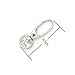 Pack of 50 Pcs Total Length 1.35“/34.5mm Metal Clasps Swivel Clips Snap Hooks with 8.5mm / 0.3” Internal Width Ring Silvery Curved Ring