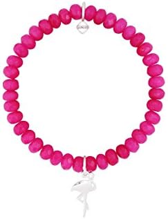 Birds of a Feather Bracelet - Pink with Silver