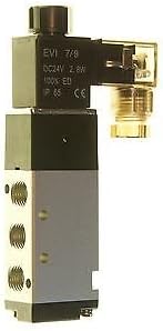 4 Way Pneumatic Directional Solenoid Valve 24 VDC Coil 1/8" NPT work ports \