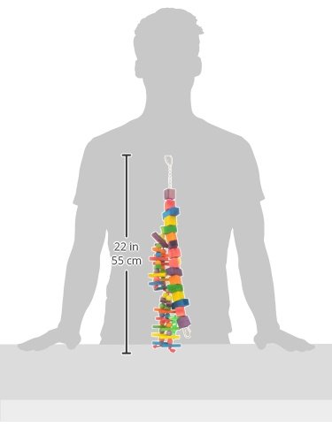 Super Bird Creations 7 by 18-Inch Rainbow Bridge Jr. Bird Toy, Medium