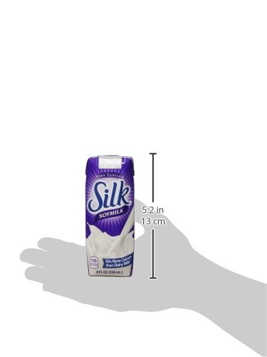 SILK SHELF-STABLE SOYMILK SINGLES, VERY VANILLA, DAIRY-FREE, VEGAN, NON-GMO PROJECT VERIFIED, 8 OZ., 18 PACK
