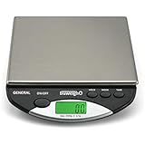 Truweigh - GENERAL Compact Bench Scale - 3000g x 0.1g - Black and Long Lasting Portable Grams Scale for Kitchen Scale, Food Scale and Postal Scale Use