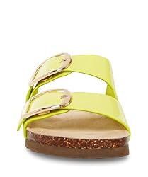 Madden Girl Women's Bodiee Slide Sandal, Citron