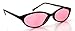 Retro Womens Sunglasses Plastic Frame Oval Red Lens 100% UV400