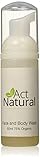 Acne Face And Body Wash - 100% All Natural and 75% Organic Cleanser By Act Natural Acne Treatment System Fights Acne Breakouts and Aids in Preventing Future Acne While Nourishing Skin to Reduce Acne Blemishes and Scars