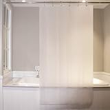 Eforgift 36 inch By 72 inch Eco-friendly PEVA Shower Curtain Liner Waterproof Anti-mildew Bath Curtain/Liner with Rustproof Metal Holes, Washable, White