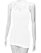 RT1004 Ladies Adjustable Spaghetti Strap Lace Trim Long Tunic Cami Tank Top White S