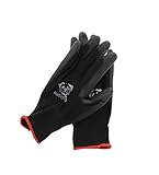 Global Glove PUG17 Work Glove Polyurethane/Nylon Black (12 Pair) (Small)