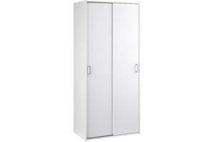 Tvilum 2 Sliding Doors, White Wardrobe