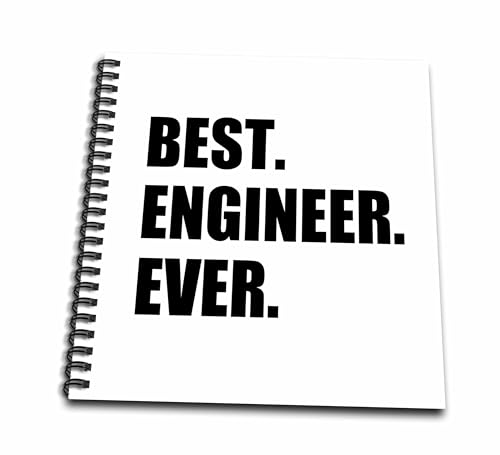 3dRose db_184996_1 Best Engineer Ever-Fun Gift for Engineering Job-Black Text-D…