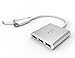 WEme Aluminum 4 Port USB 3.0 Hub With Smart Charging Port for Phone and USB OTG Converter and 5V2A Power Adapter for Samsung, LG, HTC, Motorola, Smartphone Tablet, PC, USB Wall Charger Included