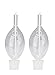 Bright Lights Shabbat Clear Glass Paraffin Oil Lamps - Set of 2