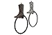 Comfify Cast Iron Cowboy Boot Hand Towel Holder | Decorative Bathroom Or Guest Hand Towel Ring | 7.1x1.8X 8.3”| Rustic Country Western Design | with Screws and Anchors