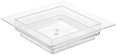 Plastic Square Mini Appetizer and Dessert Plate Clear 960-Units per Box Ideal for Parties by Arant