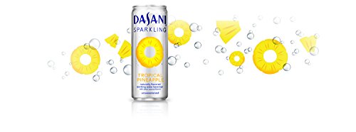 Dasani Sparkling Drinking Water, Tropical Pineapple, 8 Count