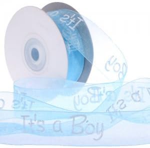 It's A Boy Organza Ribbon (1m)