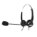 Binaural DC 2.5MM Telephone Headset for Landline Phones,Compatible for Jabra Cisco Polycom Panasonic
