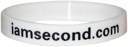 3 - I Am Second White & Black Silicone Wristband Bracelet