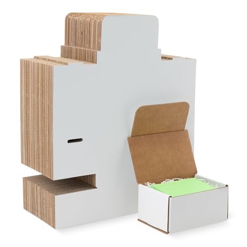 Amazon Basics White Shipping Boxes, Cardboard Mailer Box for Moving and Storage…
