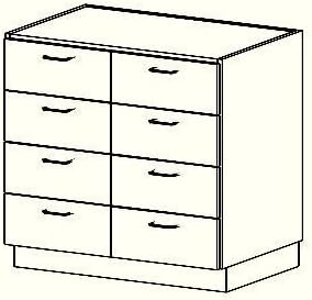 Case Systems - B4340302436 - 8 DRAWER CAB 302436 (Each)