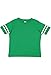 RABBIT SKINS Toddler Fine Jersey Short Sleeve Football Tee, Vintage Green/Blended White, 2T