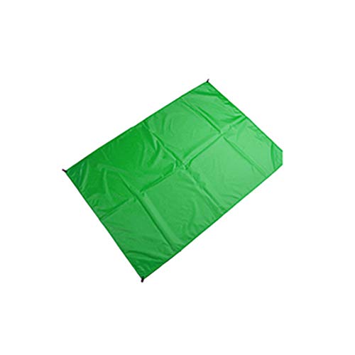 Gyswshh Solid Color Portable Outdoor Travel Waterproof Camping Picnic Mat Beach Blanket Green 1.4x1.5M