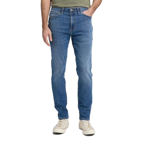 Lee Slim Fit MVP Jeans, imprimé Bleu, 33W / 30L Homme