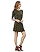 Romwe Women's Short Sleeve Casual Loose Fit T-Shirt Tunic Dress Swing Dress Army Green S
