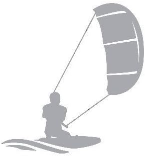 Vinyl Sticker of Kiteboarding Olympic Course Racer