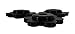 KINREX Rubber Stopper Holder for Indoor and Outdoor Yard Garden Flag Pole Stand - Set of 5 Pieces - Black