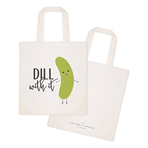 The Cotton & Canvas Co. Dill With It Reusable Grocery Bag and Farmers Market Tote Bag