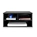 JulieHome Wood Two-Tier Printer Fax Stands Shelf Paper Organizer for Home Office，Black