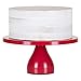Jocelyn Collection 12 Inch Red Cake Stand, Modern Round Metal Wedding Birthday Party Dessert Cupcake Display Pedestal