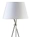 Catalina 19014-001 Modern Metal Tripod Floor Lamp with White Linen Shade for Living Room, Bedroom, Dorm, Office, 59