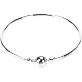 JEWBERY Charm Snake Pattern Bracelet S925 Sterling Silver 18k Gold Plated, Rose Gold Snake Pattern Pandora Bracelet, Gift for Women