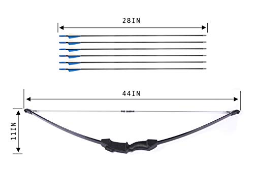 UMB 45" Archery Bow and Arrow Set Beginner Recurve Bow Outdoor Sports Game Hunting Toy Gift Bow Kit Set with 6 Arrows 18 Lb for Adults Youth Teens Girls Boys Kids - Thumbnail 3