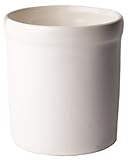 American Mug Pottery Ceramic Utensil Crock Utensil Holder, Made in USA, White