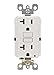 Leviton N7899-W 20-Amp 125-Volt SmartLock Pro Slim Non-Tamper-Resistant Duplex GFCI Receptacle, White