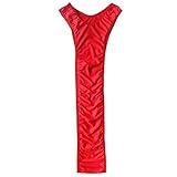YiZYiF Men's G-string Open Bodysuit Thong Mankini Costume Singlet Underwear Red