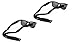 Croakies Cotton Suiter Eyeglass and Sunglass Retainer / Strap, Black (2 Pack)
