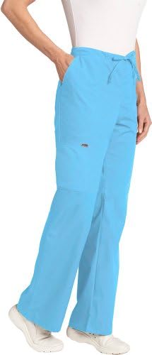 Mobb Men's Classic Premium Fabric Drawstring Cargo Scrub Pant Sky Blue S