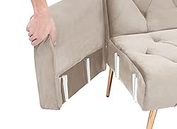 ERYE 3 in 1 Upholstered Futon Sofa Loveseat