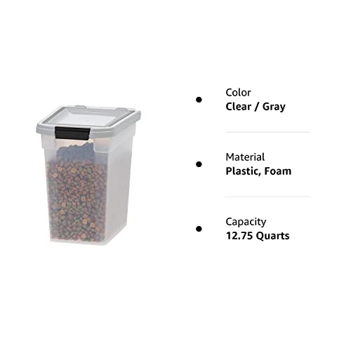 IRIS USA Airtight Dog Food Storage Container, WeatherPro, Up to 10