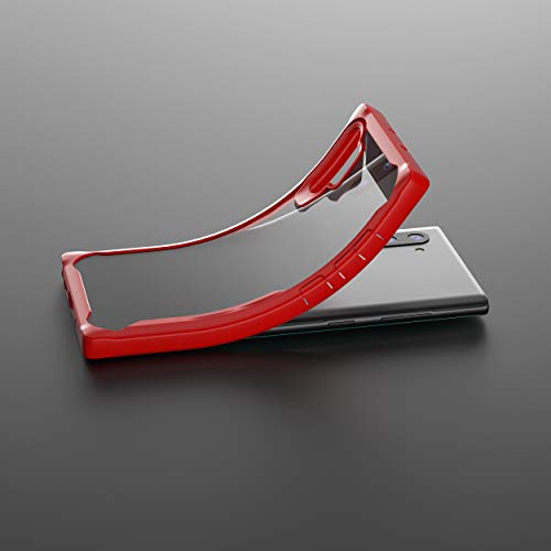 DAMONDY for Galaxy Note 10 5G Case,3D Clear Ultra Thin Slim Fit Super Clear Shockproof Anti Scratch Protective Soft Tough Bumper Back Phone Case Cover for Samsung Galaxy Note 10 Note10 5G-red